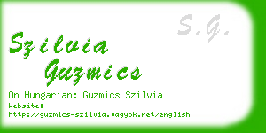 szilvia guzmics business card